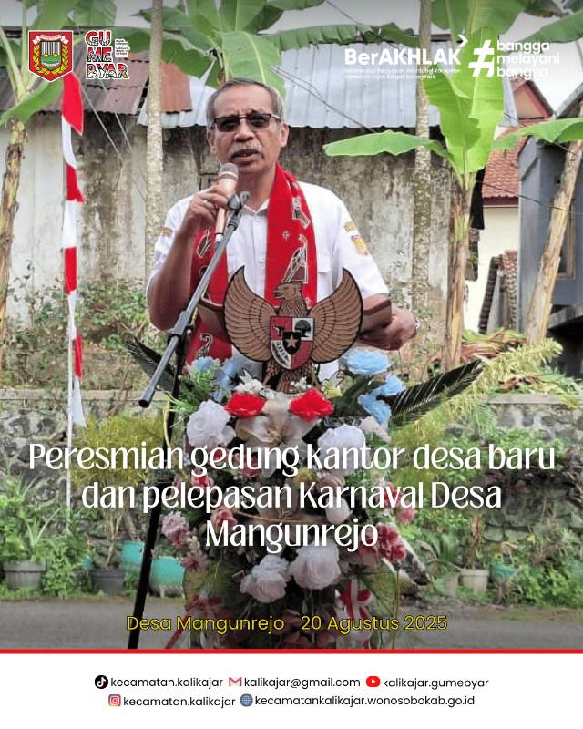 Peresmian Kantor Desa Baru dan Pelepasan Karnaval Desa Mangunrejo oleh Staf Ahli Bupati Bp. Yusuf Hariyanto, S.Sos